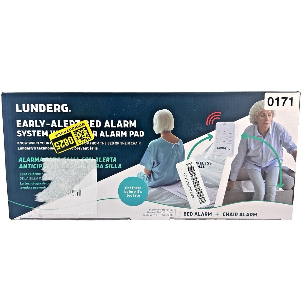Lunderg Bed Alarm System Wireless Caregiver Alert Chair Pad Fall Prevention